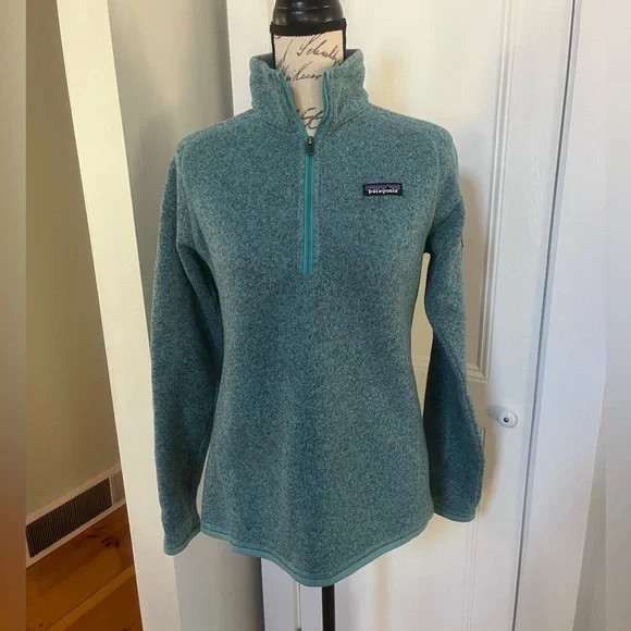 Patagonia Women's Better Sweater 1/4-Zip Teal Green Fleece. Size: Medium. - Picture 2 of 11
